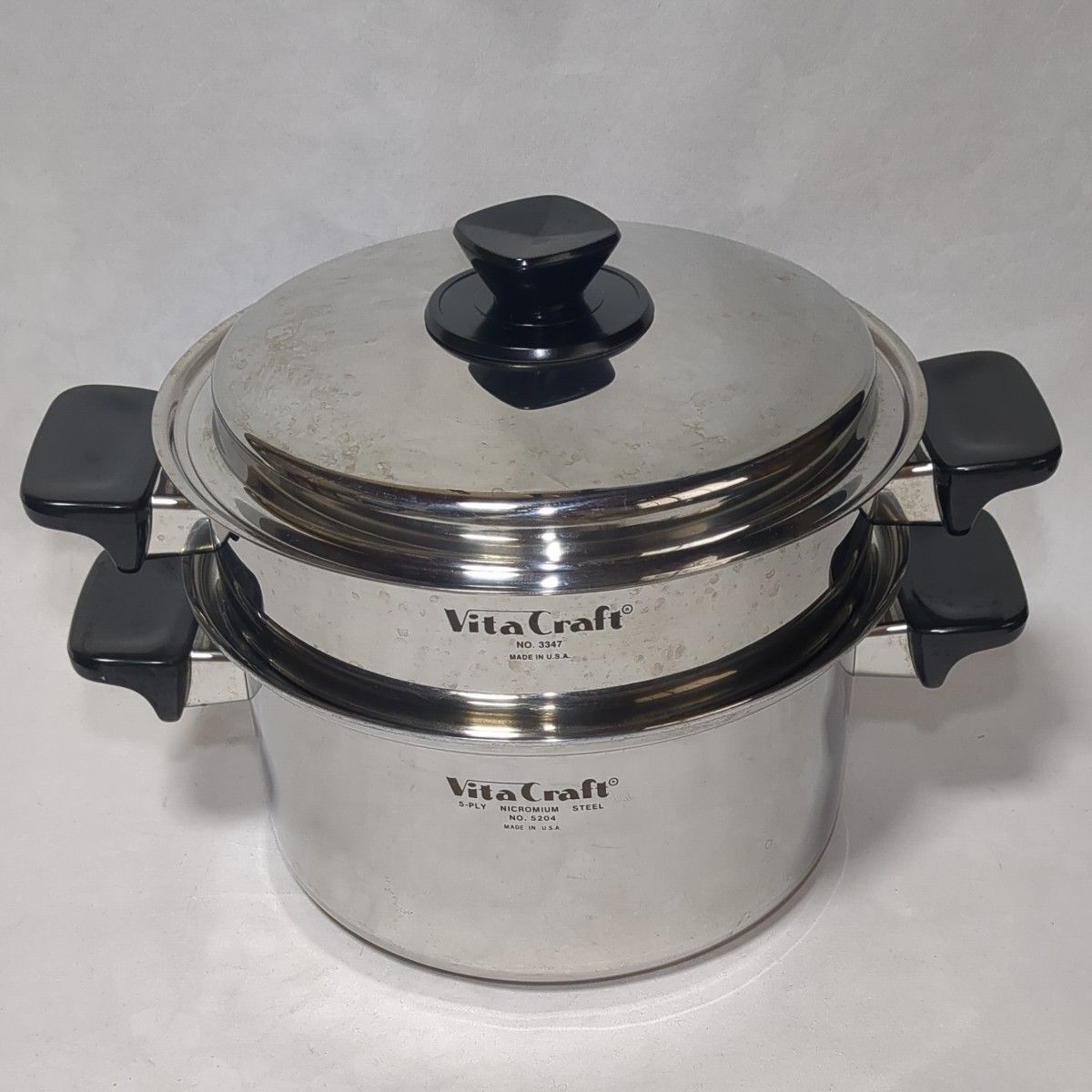 ビタクラフト5層 両手鍋No.5204＆蒸し器No.