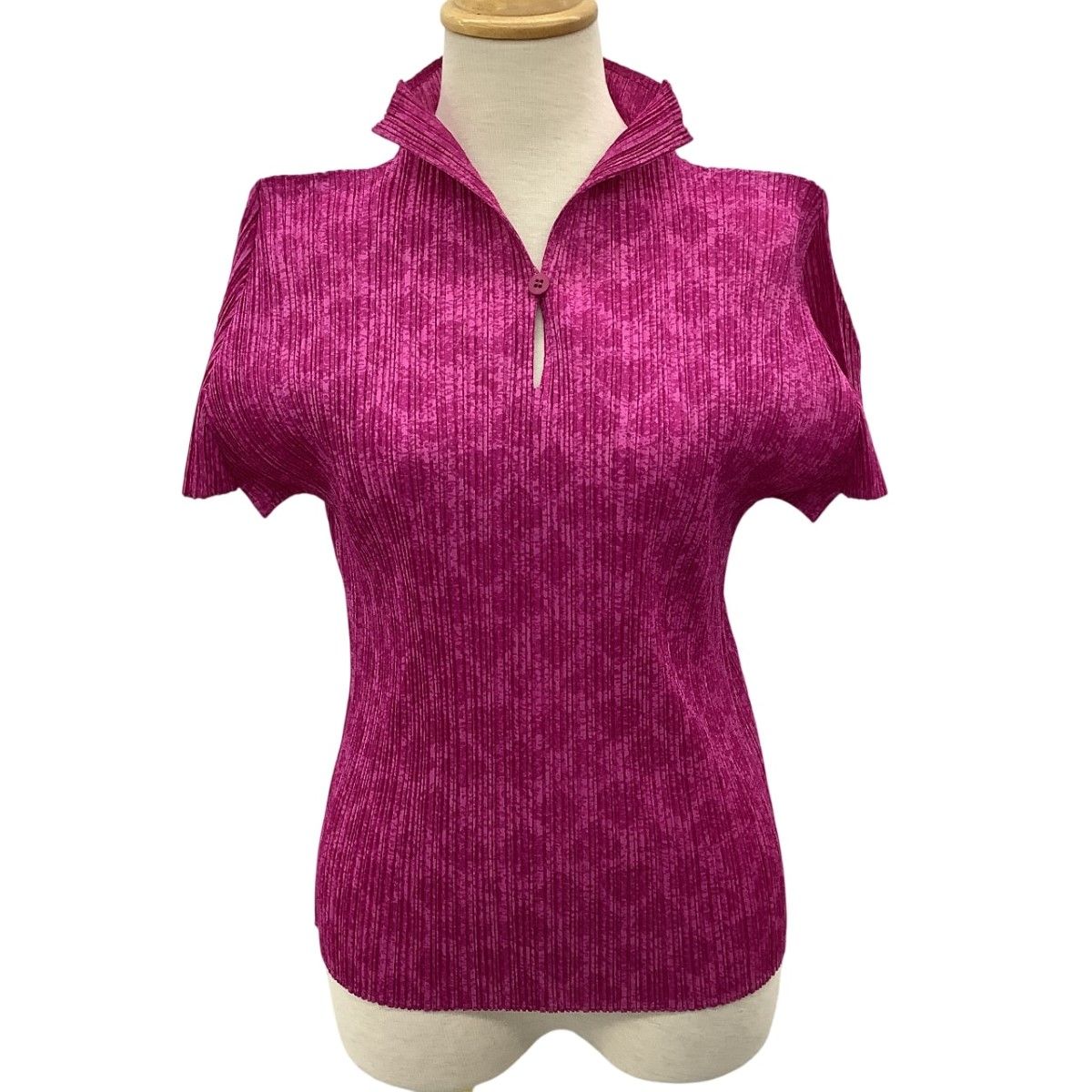 ISSEY MIYAKE イッセイミヤケ PLEATS PLEASE カットソー SIZE 3 トランプマーク柄 PP 73-JK 102 パープル