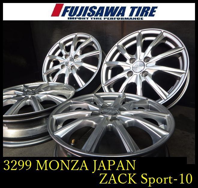 3299 B▲ ▲MONZA JAPAN ZACK Sport-10▲15 x 4.5 J 4 H 100 43▲4本