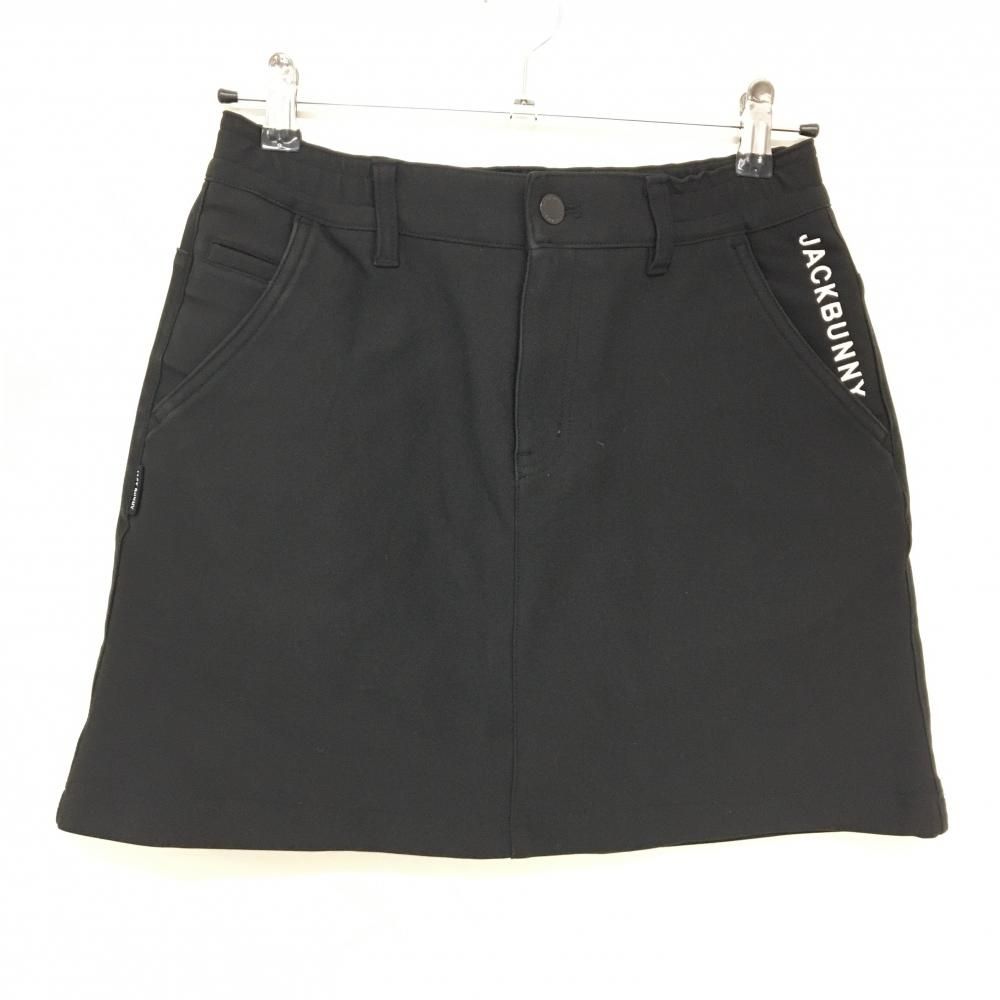 ジャックバニー ストレッチスカート 黒 裏微起毛 ウエスト調節紐付 レディース 1 M ゴルフウェア モデル Jack Bunny