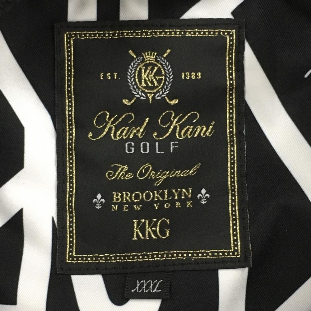 Karl Kani Golf 中綿ベスト 黒×白 総柄 メンズ XXXL ゴルフウェア