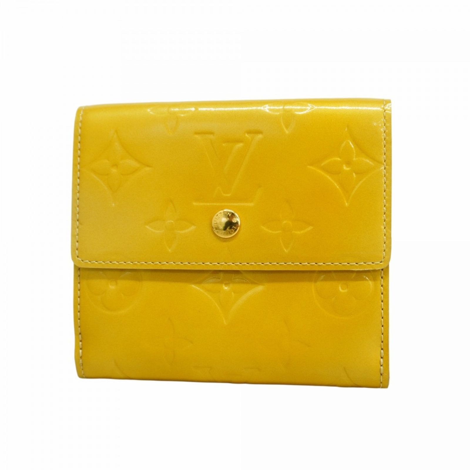 ルイ ヴィトン Louis Vuitton 三つ折り財布 ヴェルニ ポルトモネビエカルトクレディ M 91167 ベージュレディース