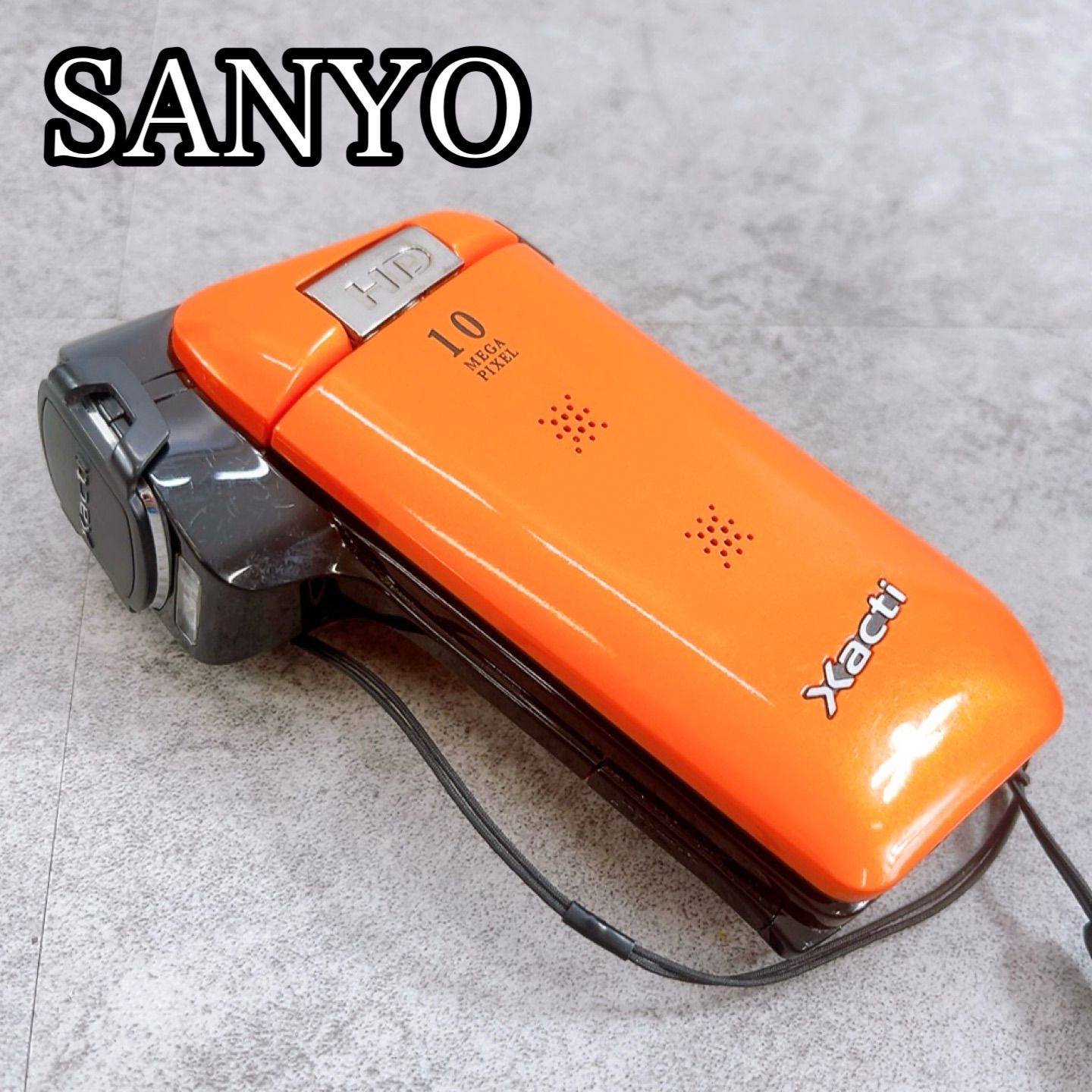 H-452 SANYO デジタルムービーカメラ Xacti DMX-CG11 オレンジ 動作品