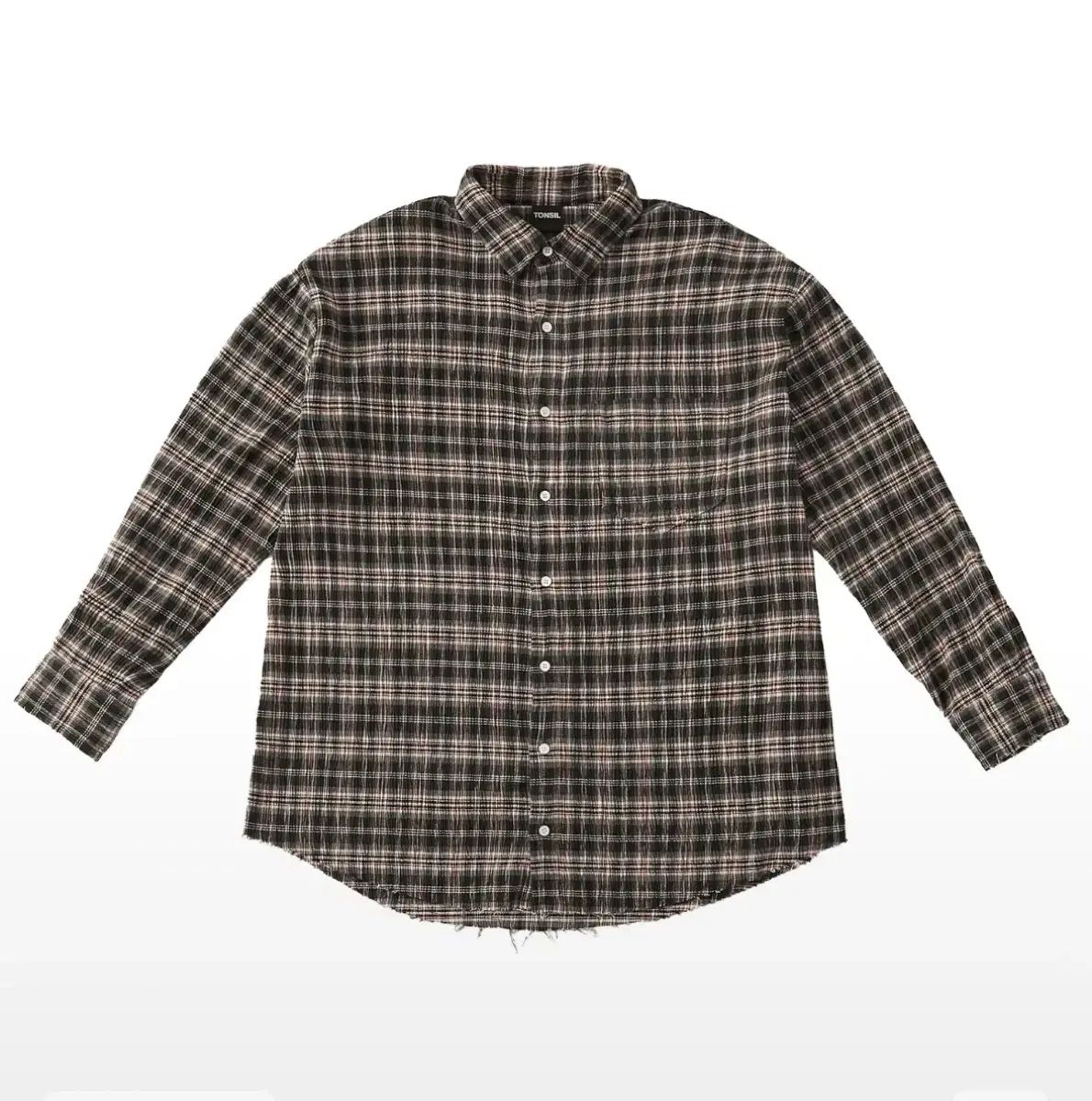 トンセル ダメージ プリーツ オーバーサイズ シャツ ブラック サイズ 参考