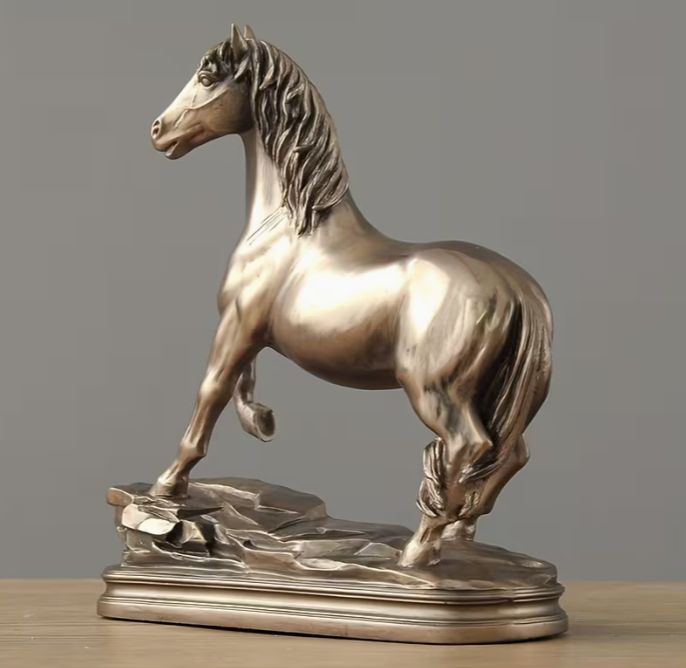 オブジェ 置物 ガーデンオーナメント ウマ うま 馬 ブロンズ 感 ガーデニング 庭 装飾 樹脂 インテリア 棚装飾 室内 屋内 インテリア雑貨 玄関 リビング ダイニング インテリア小物 ホームデコレーション