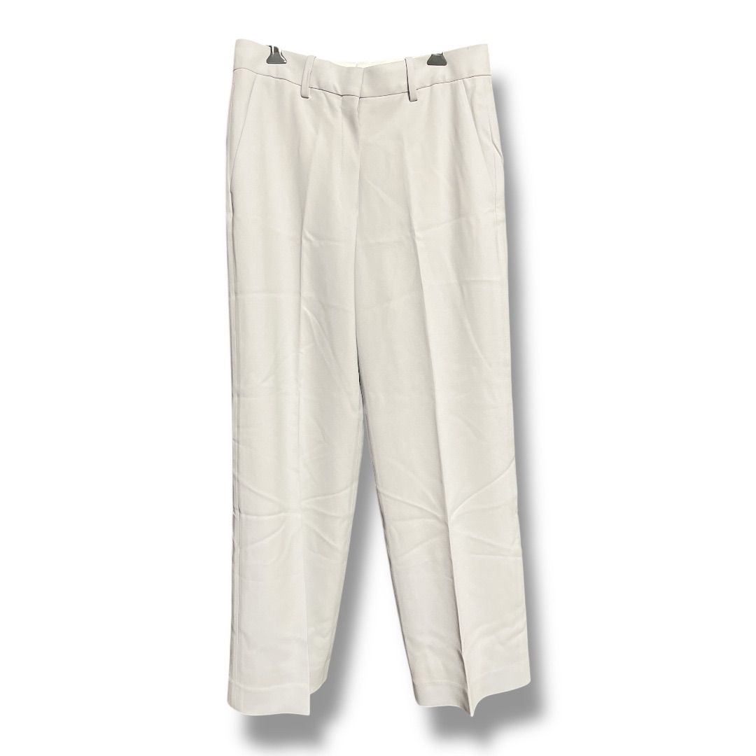 theory セオリー Admiral Crape Relax Straight pant アドミラルクレープリラックスストレートパンツ スラックス 定価37400円 レディース サイズ2 ホワイトグレー 18 No K 1191