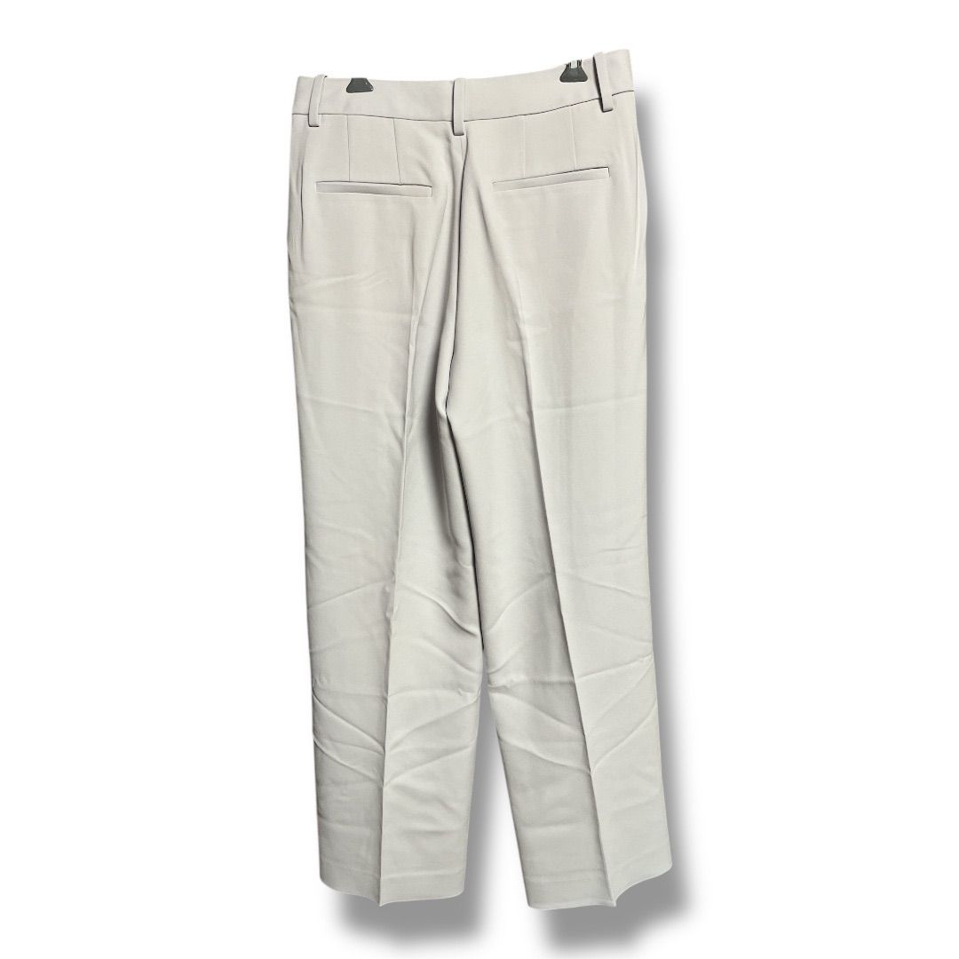 theory セオリー Admiral Crape Relax Straight pant アドミラルクレープリラックスストレートパンツ スラックス 定価37400円 レディース サイズ2 ホワイトグレー 18 No K 1191