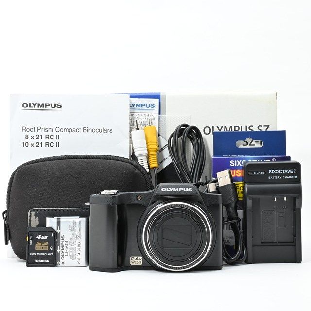 良品＞ OLYMPUS デジタルカメラ SZ-14 ブラック 1400万画素 光学24倍