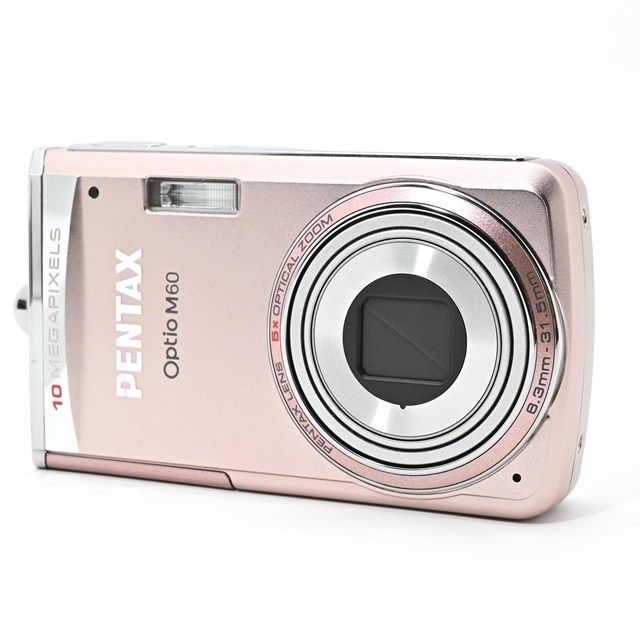 並品 PENTAX デジタルカメラ Optio M 60 ライトピンク 液晶に輝度ムラや縦線表示あり 内部動作音はあるものの外観は非常に で丁寧に扱われてきた個体