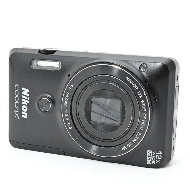 並品 Nikon デジタルカメラ COOLPIX S 6900 リッチブラック｜液晶右端に軽微な黒影表示あり 撮影画像への影響なし｜使用感はあるものの実用性は高くまだまだ使える一台