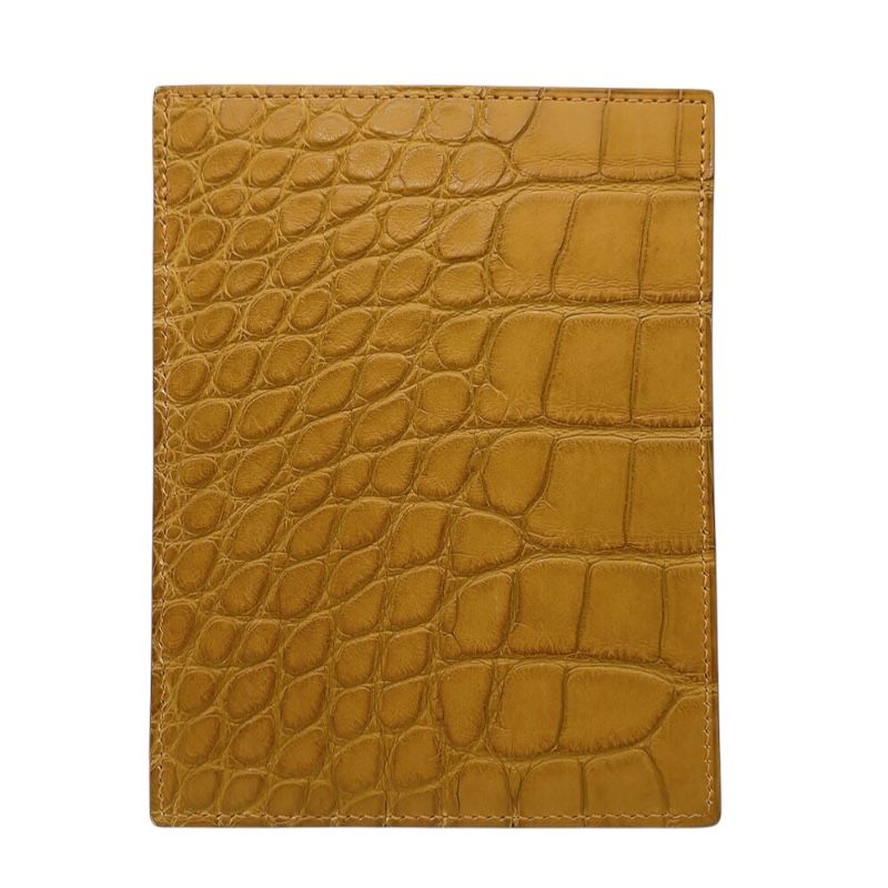 エルメス HERMES プティアッシュ パスポートケース マイス|ライム アリゲーターマット|シェーブル ユニセックス