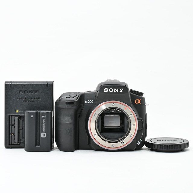 美品＞ SONY α200 ボディ DSLR-A200 ブラック｜扱いやすいエントリー
