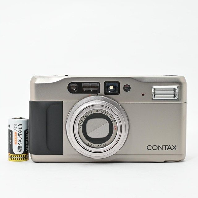 CONTAX TVS II DATA BACK｜バリオゾナー搭載の コンパクトフィルムカメラ｜上部にスレはあるが全体的に 電池付属ですぐ使える一台