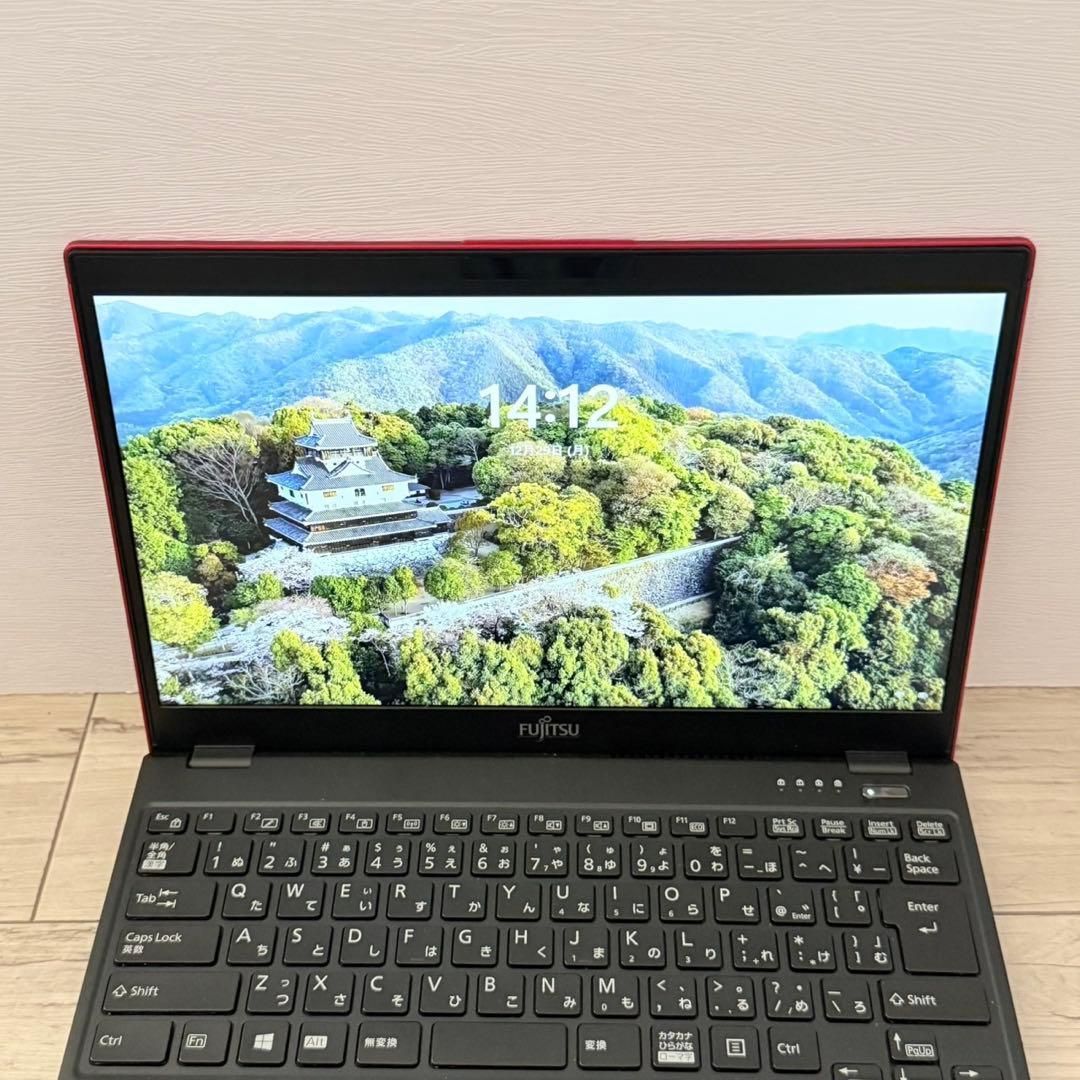 ガーネットレッド 第10世代i5 LIFEBOOK U9310/D 13.3型 Office付き