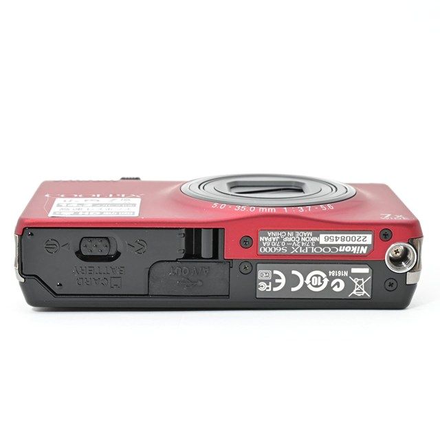  並品 Nikon COOLPIX S 6000 フラッシュレッド｜コンパクトで扱いやすいデジタルカメラ｜撮影時に軽微なゴミ写りはあるが動作良好 元 きで実用向けの一台 コンパクトデジタルカメラ デジタルカメラ
