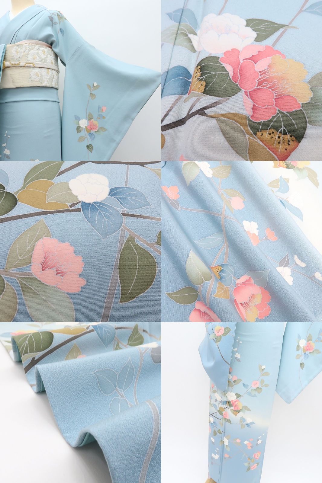 百華❀Y4338◇作家物落款 手描き友禅 手縫い仕立て 桜 正絹 訪問着