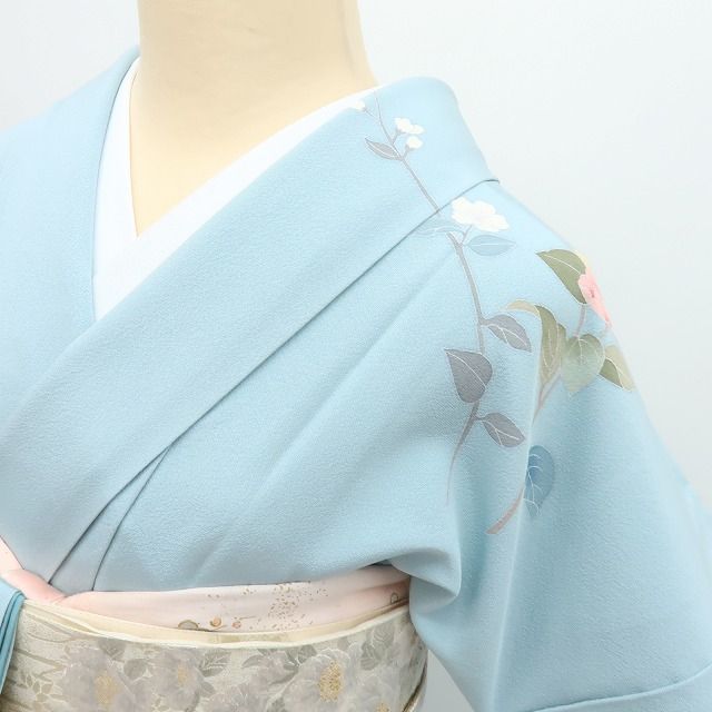 百華❀Y4338◇作家物落款 手描き友禅 手縫い仕立て 桜 正絹 訪問着