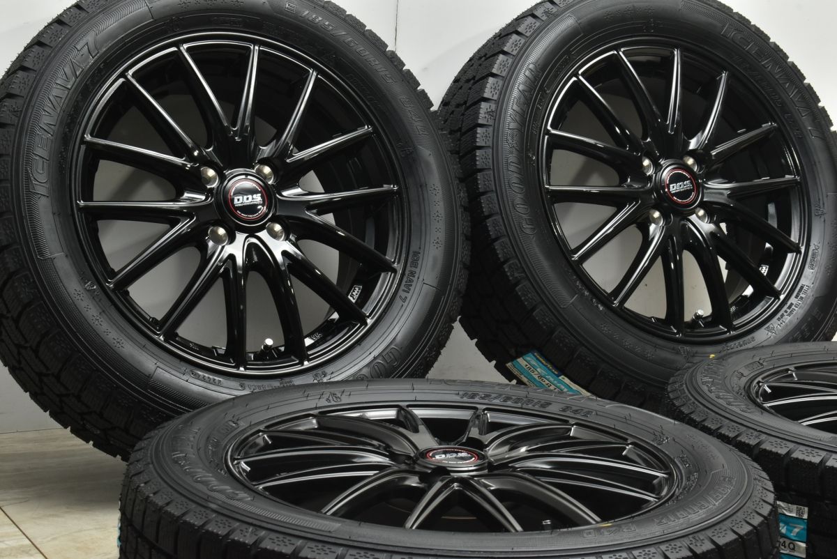 ♥ DOS 15 in 5.5 J 50 PCD 100 アイスナビ7 185|60 R ヴィッツ ヤリス カローラフィールダー フィット シャトル グレイス スイフト
