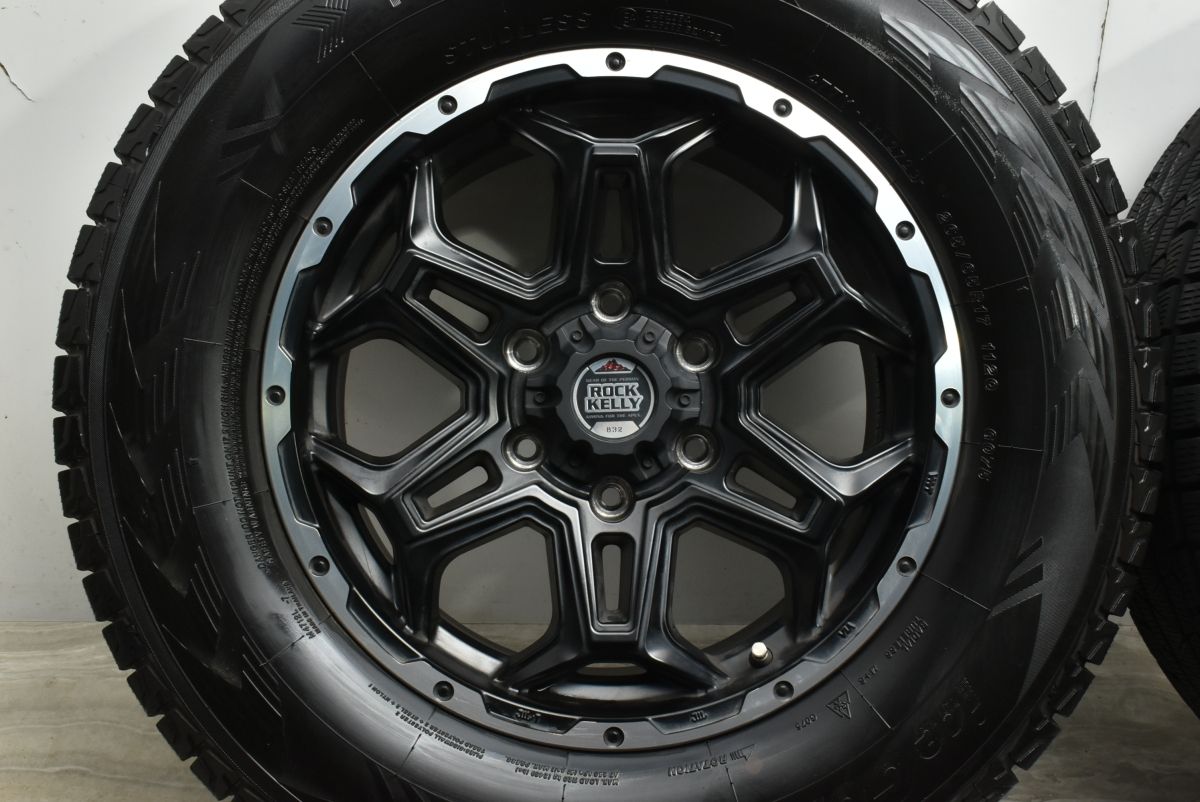  バリ溝 ロックケリー グリート 17 in 7.5 J 25 PCD 139.7 2025年製 ヨコハマ アイスガード G 075 265|65 R プラド ハイラックス サーフ 17インチ タイヤ ホイールセット