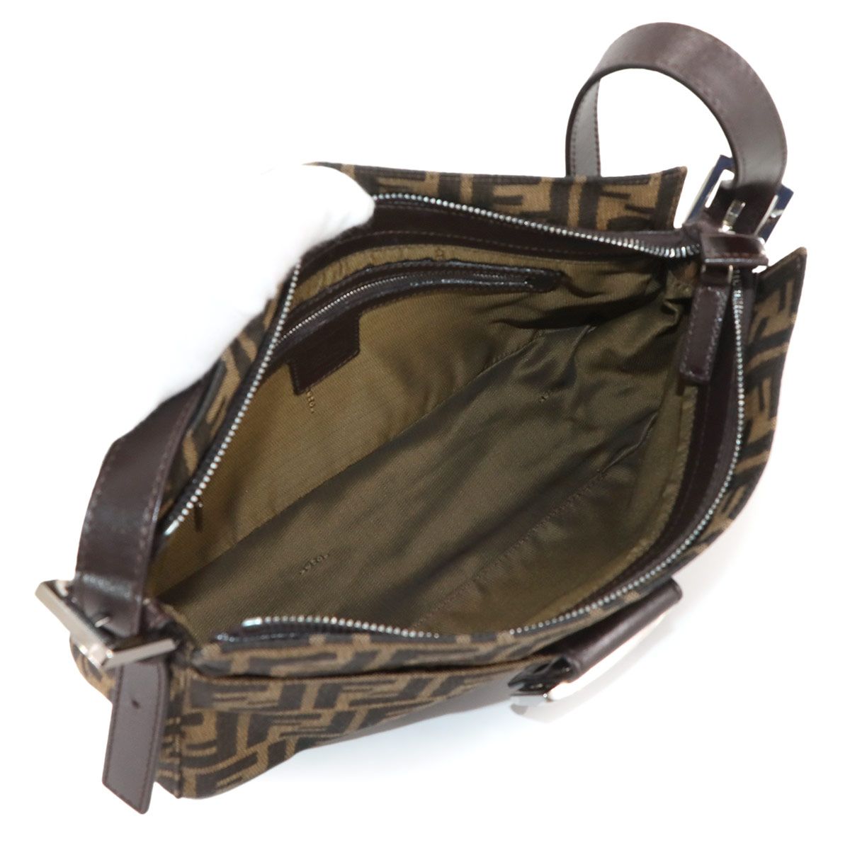 新品同様 フェンディ FENDI ズッカ ショルダー バッグ キャンバス