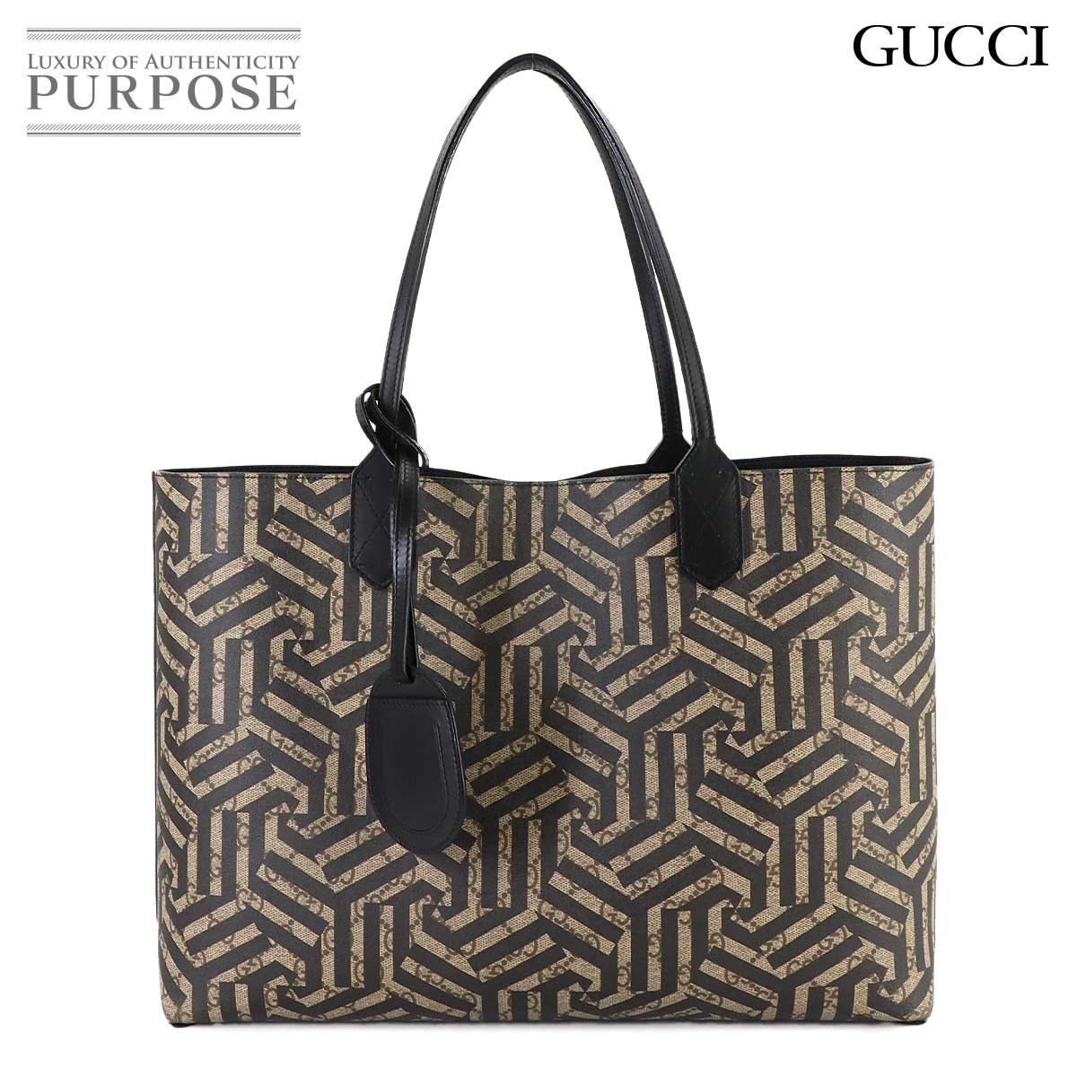美品 グッチ GUCCI GGカレイド リバーシブル トート バッグ GG
