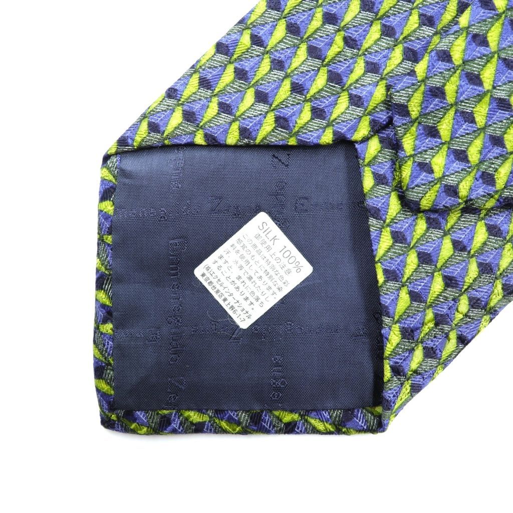 Ermenegildo Zegna ネクタイ シルク 総柄 ジオメトリック 幾何学模様