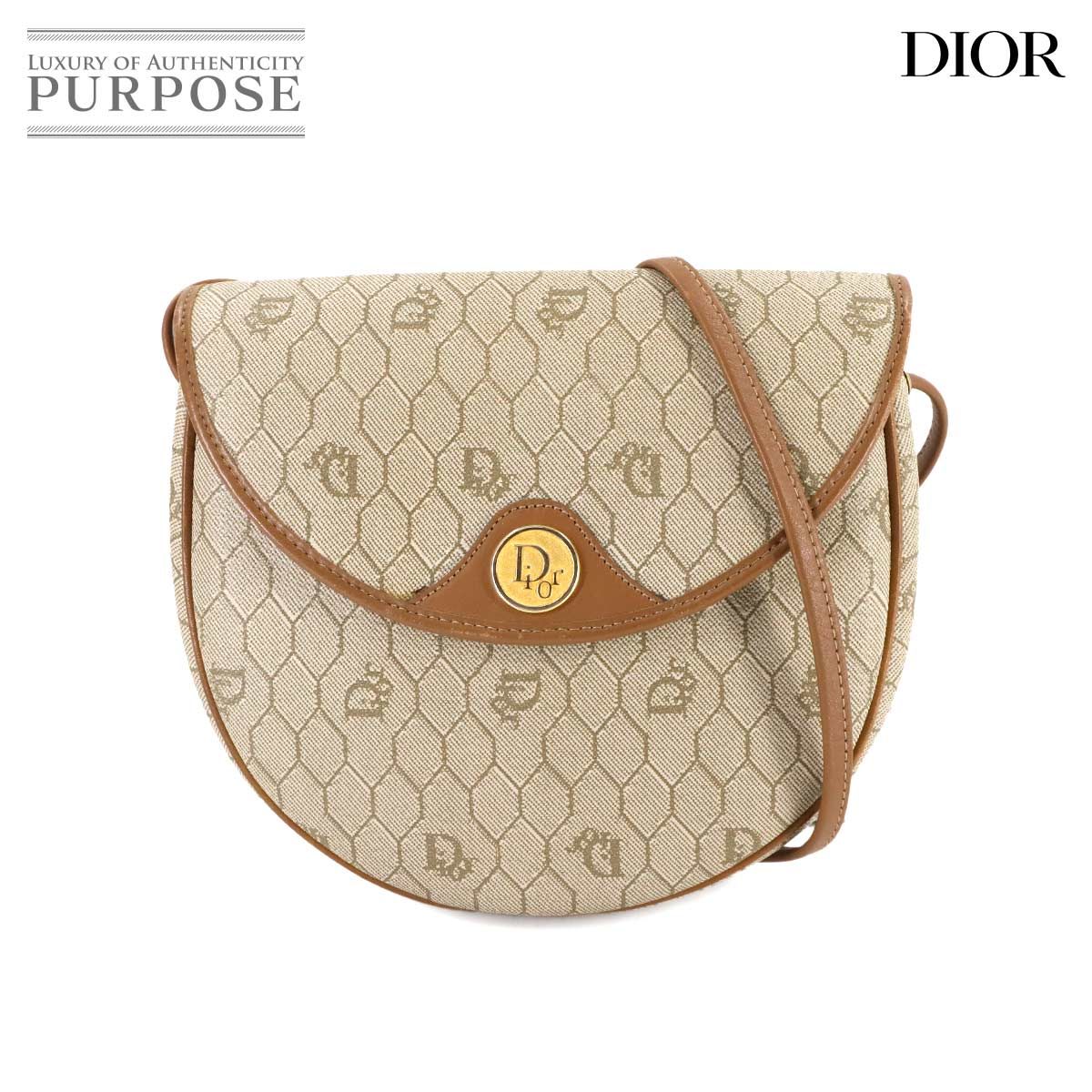 美品✨Dior ディオール ショルダーバッグ ハニカム PVC レザー 斜め