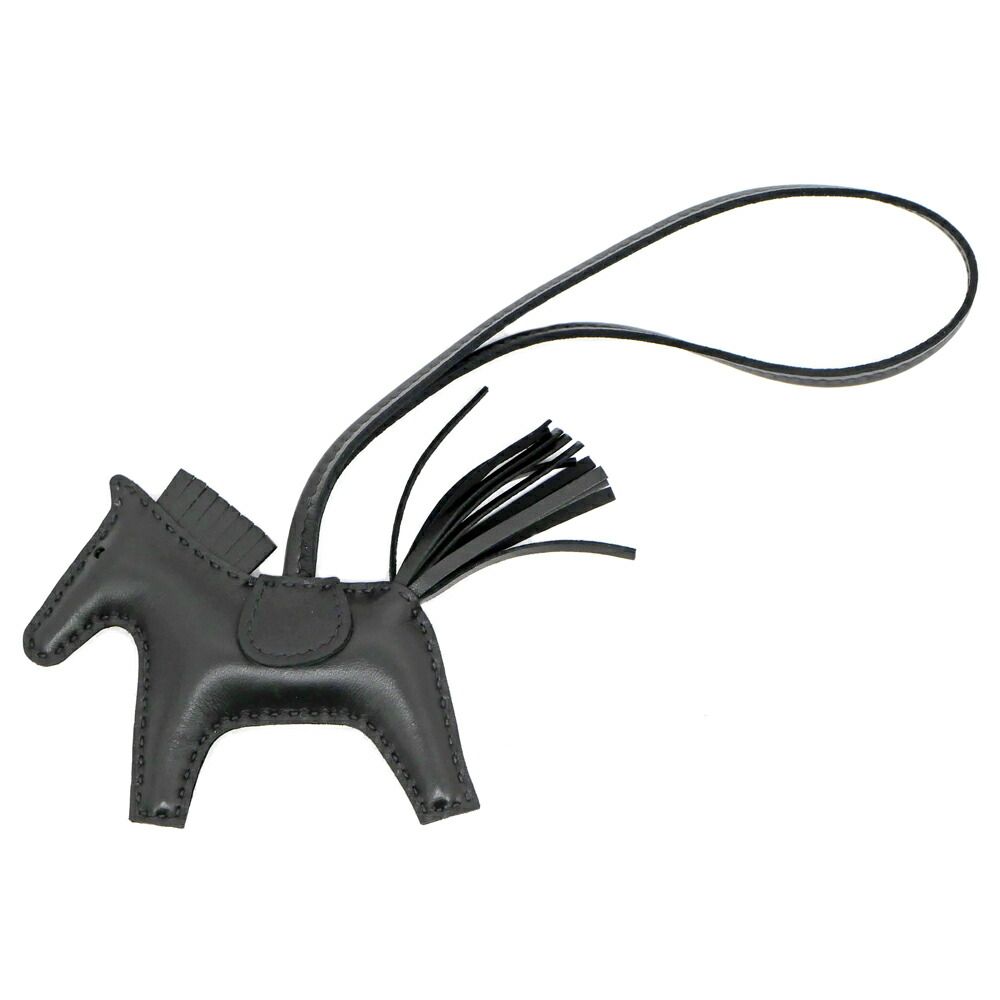 名東 エルメス ロデオPM ソーブラック 黒 アニョーミロ バッグチャーム 小物 馬