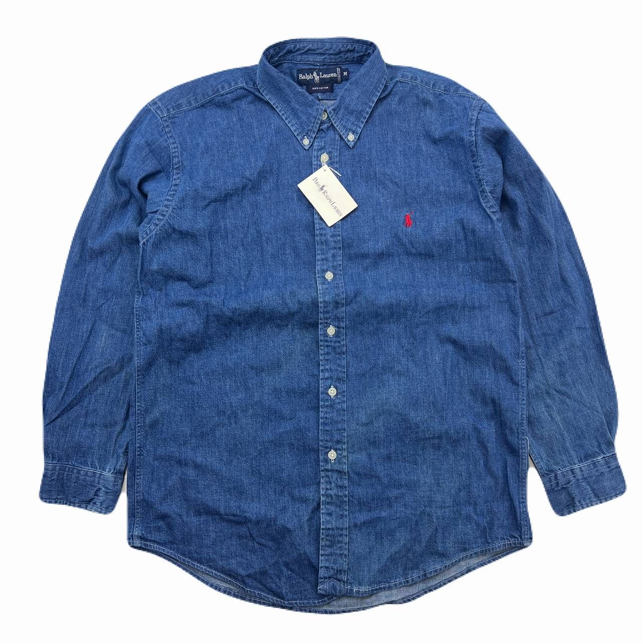 ラルフローレン デニムシャツ メンズ M 長袖 タグ付き シンプル 着回し