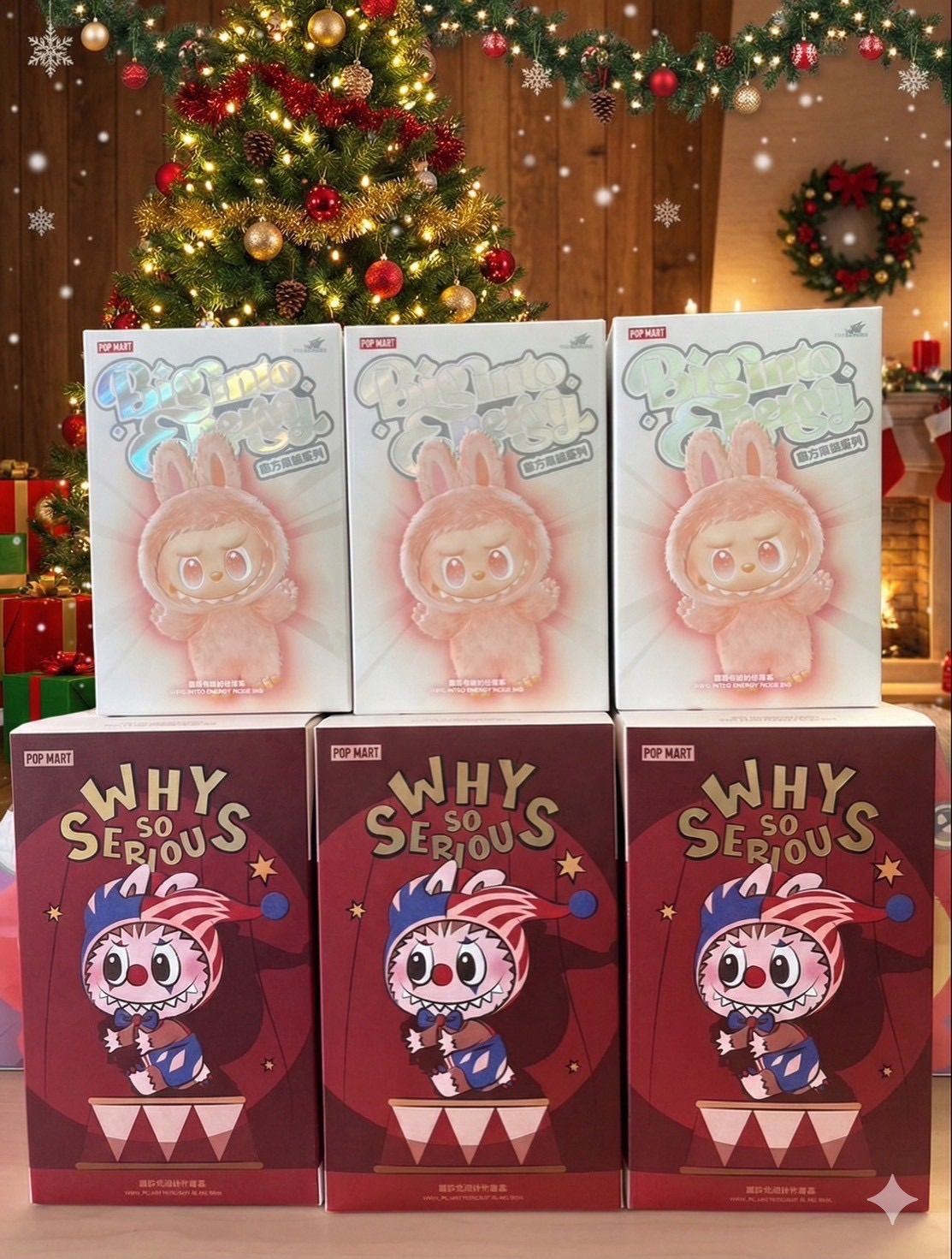 ⭐️【正規品・新品未開封】 ラブブ エナジー３ピース&ピエロ3ピース　6体セット 正規品・未開封】 Labubu Big into Energy ラブブ ポップマート