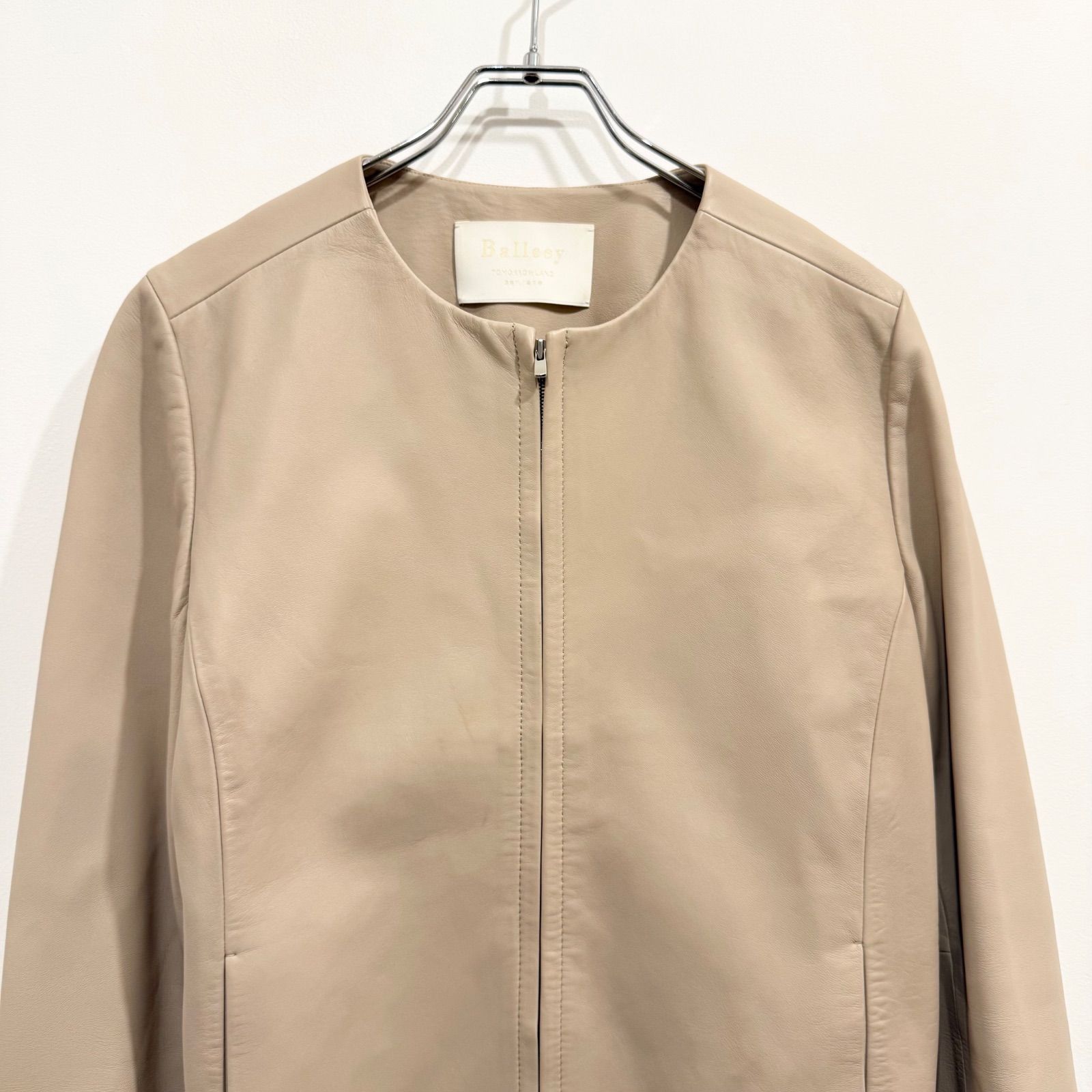 Ballseyボールジィ　ラムレザー　ノーカラージャケット シングルライダース 中古・古着通販】BALLSEY (ボールジィ) ラムレザーシングルライダース