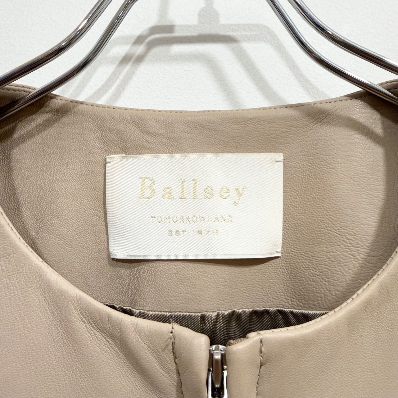 Ballseyボールジィ　ラムレザー　ノーカラージャケット シングルライダース 中古・古着通販】BALLSEY (ボールジィ) ラムレザーシングルライダース