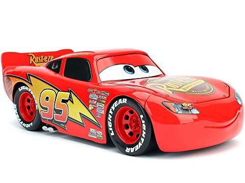 JADA TOYS 1 24 カーズ ライトニング マックイーン タイヤラック付き ディズニー ピクサー Cars Lightning McQueen 97751 レッド ワンサイズ 並行輸入品 po