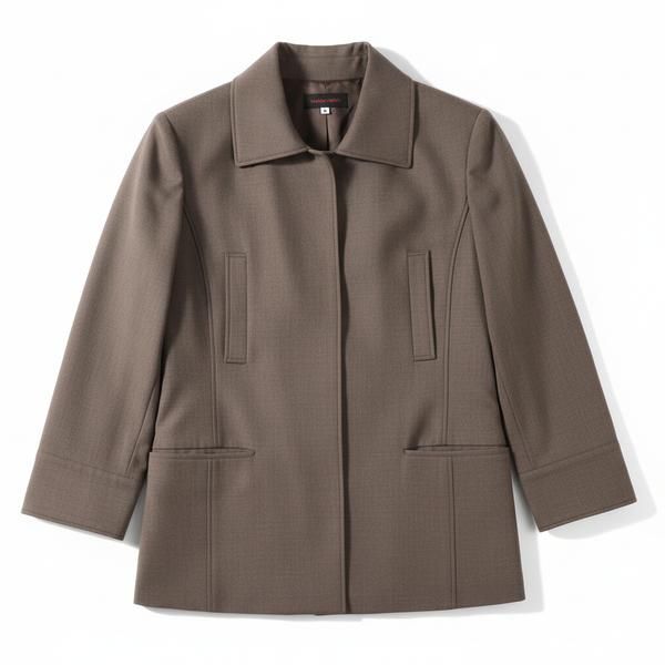 ヨシエイナバ YOSHIE INABA ジャケット フロントポケット 裏地付き ブラウン 980752