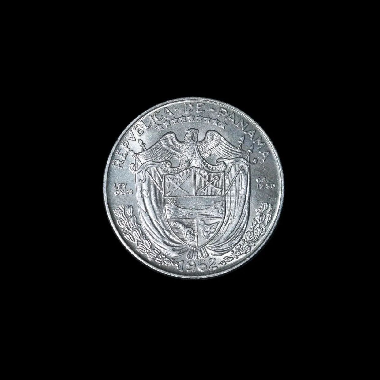 PANAMA パナマ ½Balboa 1962年 ½ バルボア 外国コイン 銀貨