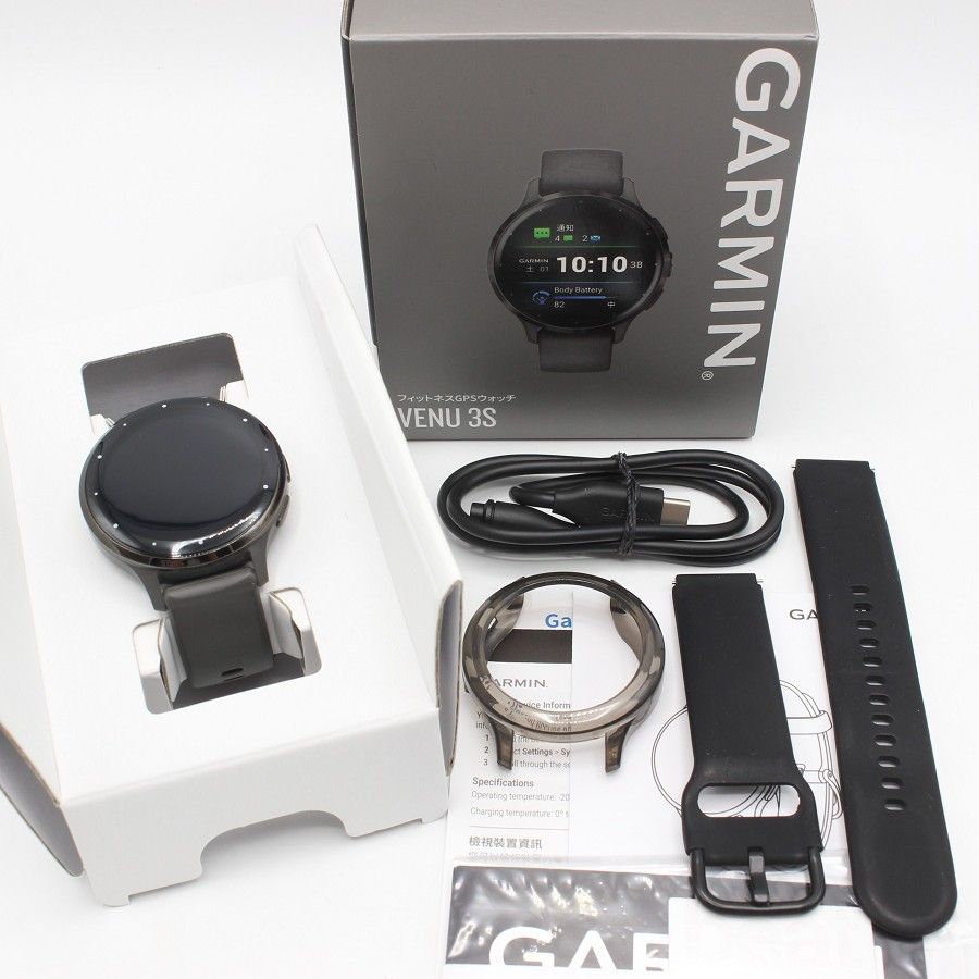 【美品】GARMIN Venu 3S 010-02785-40 Black Sesame/Slate スマートウォッチ ヴェニュー ガーミン 本体