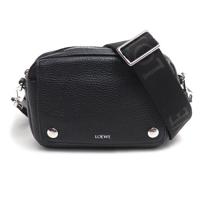 LOEWE ロエベ ペブル メッセンジャーバッグ スモール ショルダーバッグ ブラック メンズ