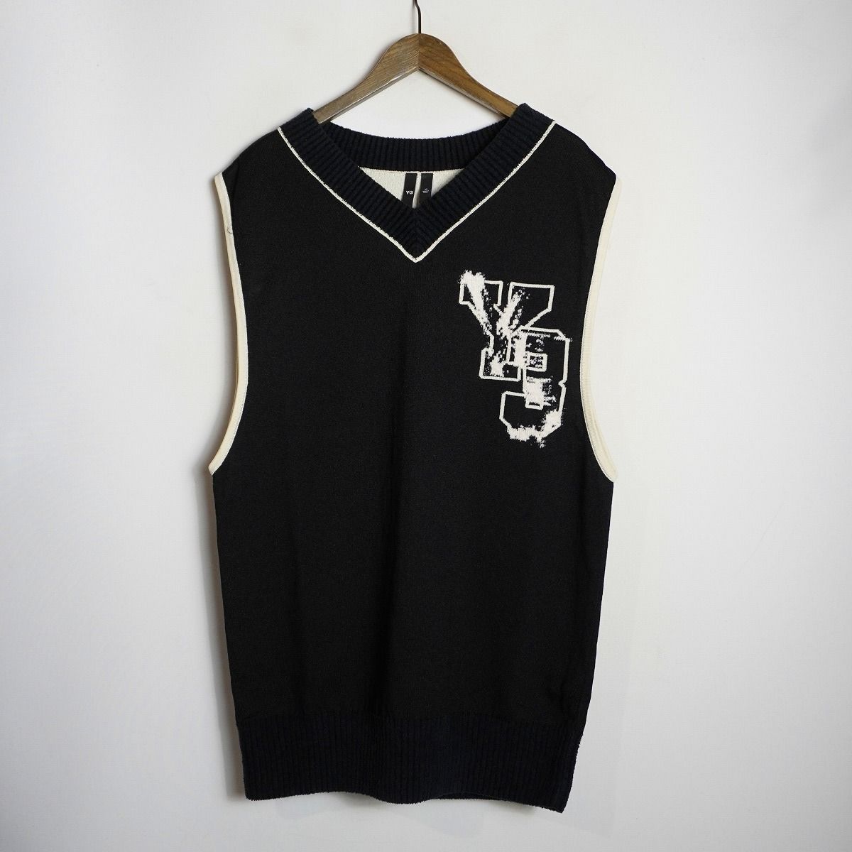 正規 Y-3 ワイスリー yohji yamamoto ヨウジヤマモト adidas アディダス LOGO KNIT VEST IL 4619 Vネック ロゴ ニット ベスト 1227 P♪