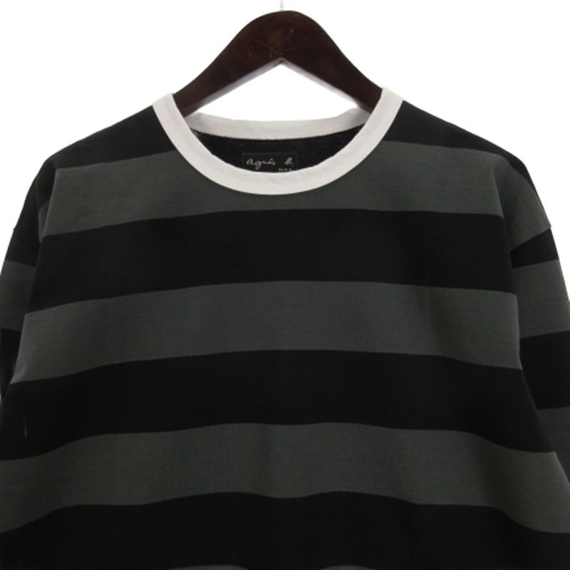 アニエスベー agnes b. × V.A. Fragment タグ付き Border LS ボーダー