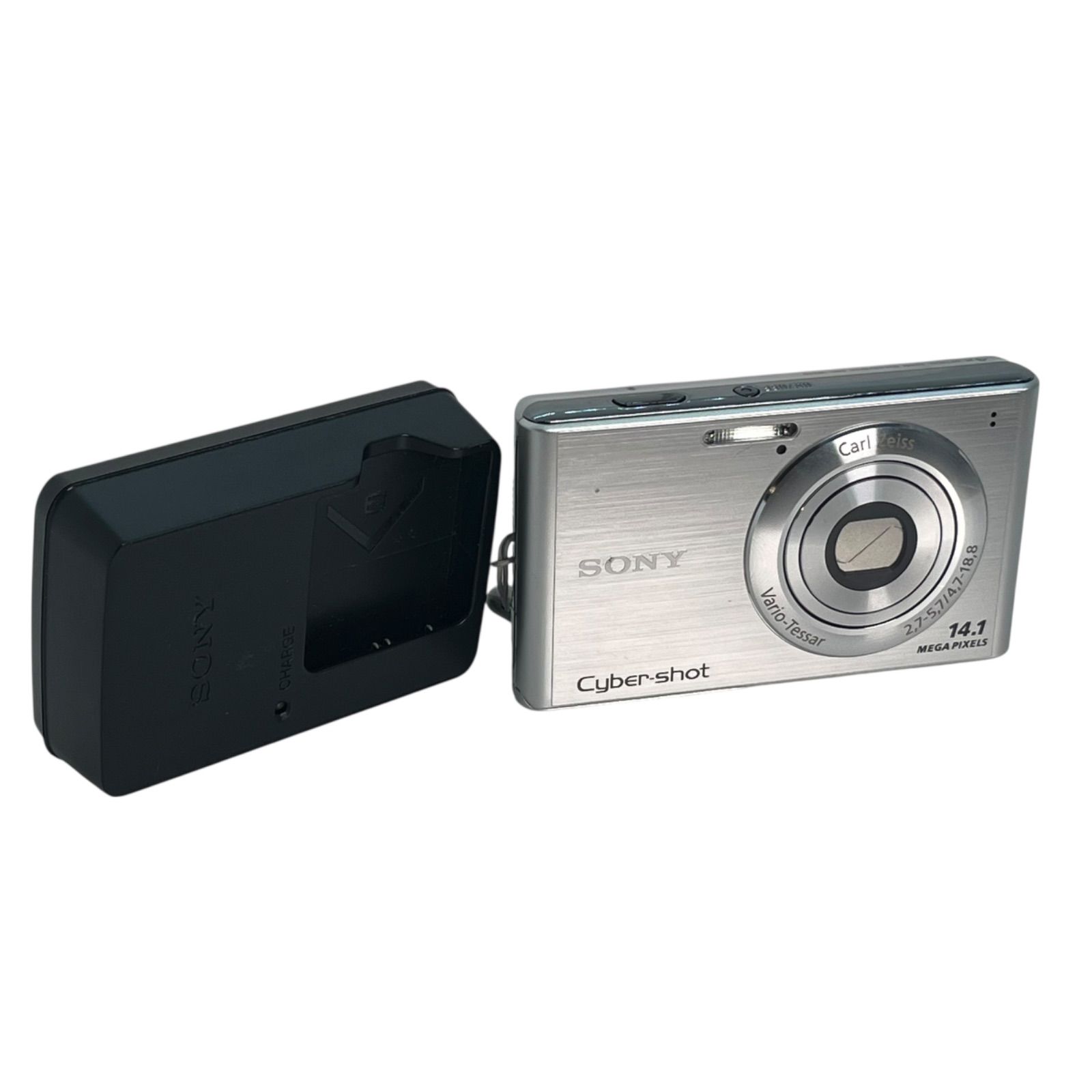 管2512-322 動作未 SONY ソニー Cyber-shot DSC-W 550 シルバー デジタルカメラ 1410万画素 4倍ズーム コンデジ 現状渡し