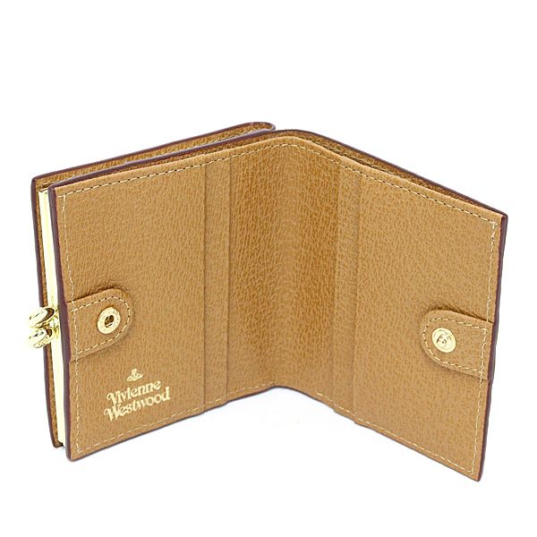 ヴィヴィアン ウエストウッド オーブ 口金二つ折りミニ財布 牛革