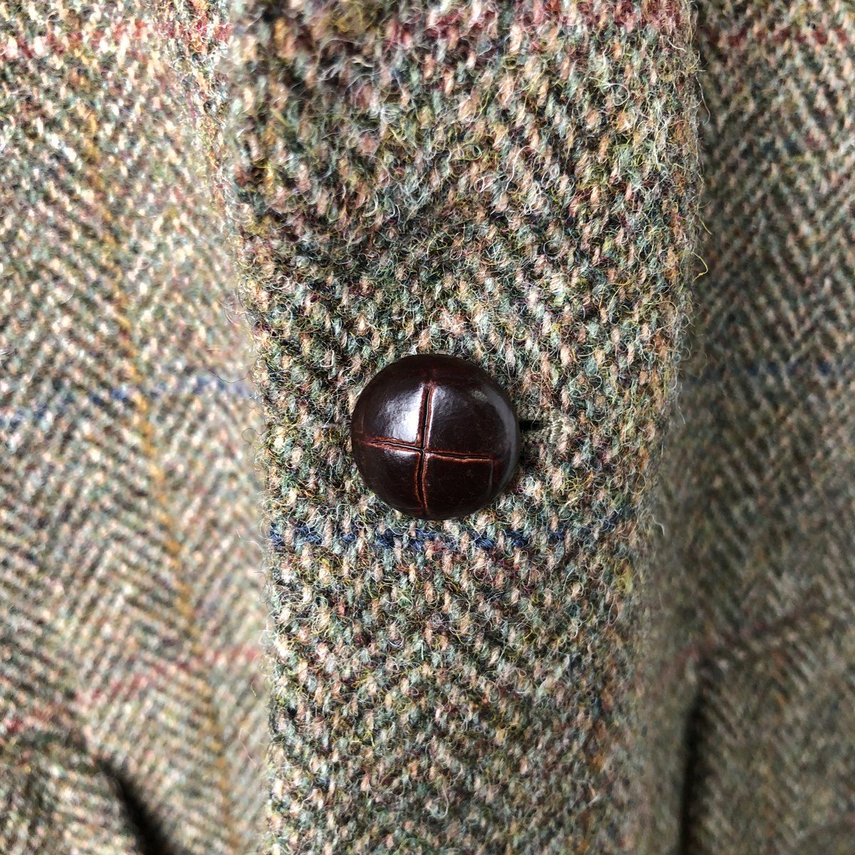 古着 90年代 ハリスツイード Harris Tweed チェック柄 ヘリンボーン