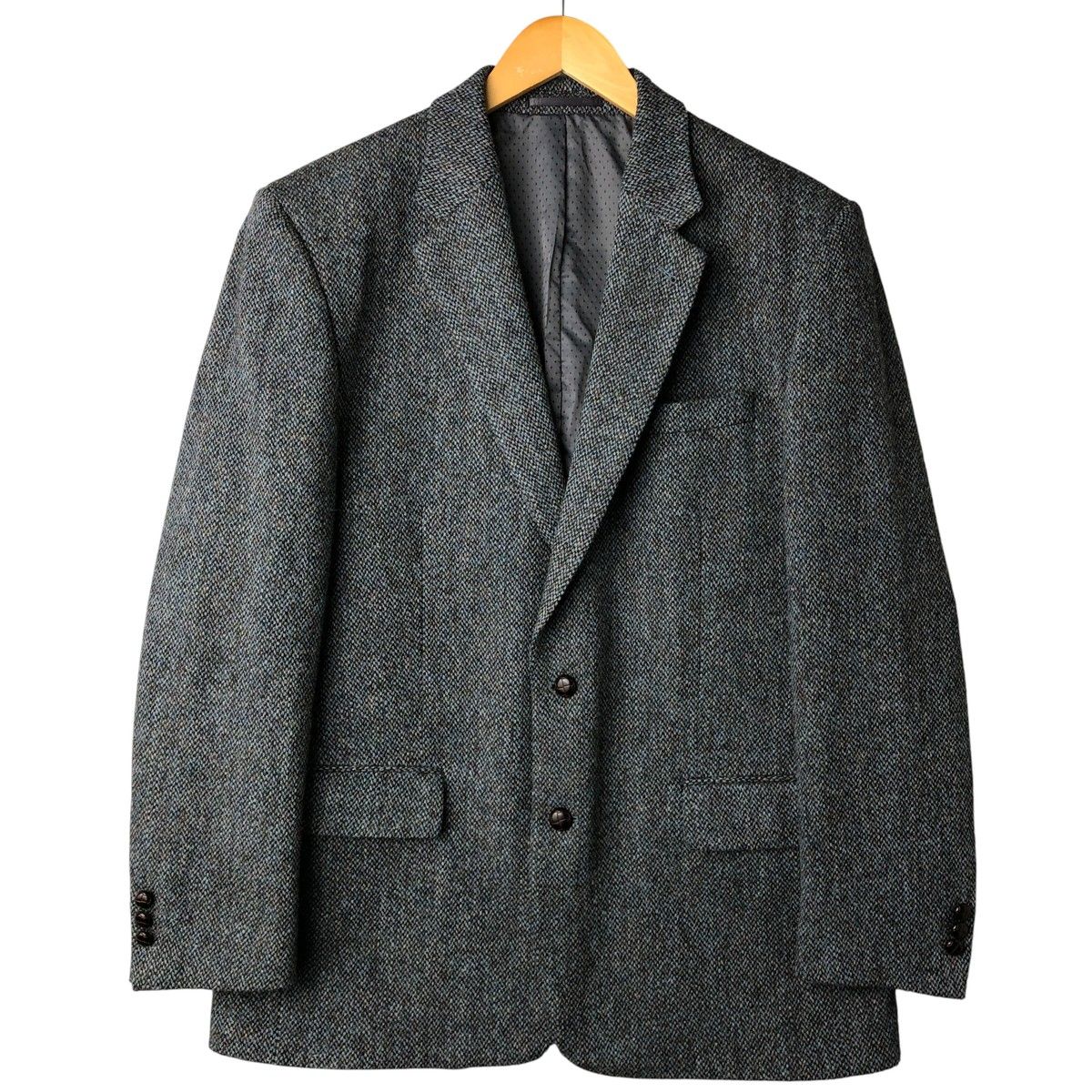 古着 90年代 ハリスツイード Harris Tweed ウールテーラードジャケット メンズL相当 ヴィンテージ|eaa 606319