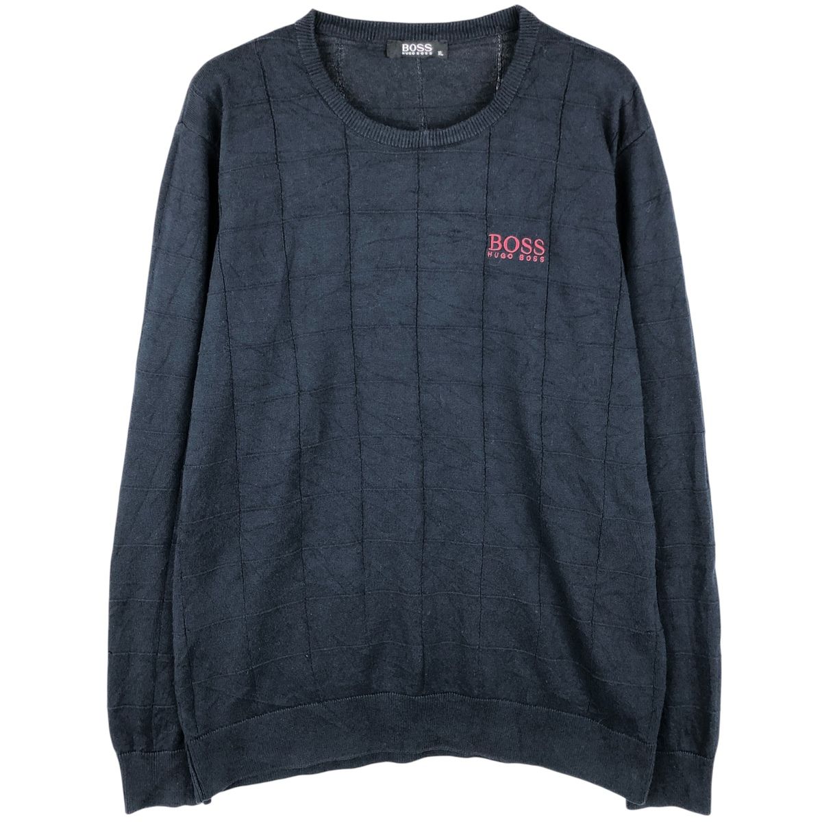 古着 ヒューゴボス HUGO BOSS コットンニットセーター メンズXL相当