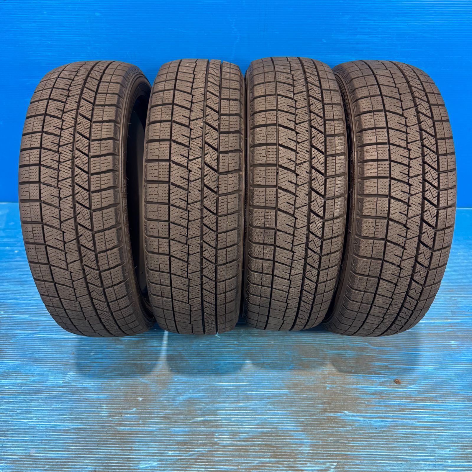 2025年製 約8分山 ダンロップ WINTER MAXX WM 03 165|50 R 15 スタッドレス 4本セット 残溝7.5〜8.3 mm