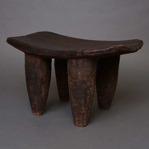 アフリカ コートジボワール セヌフォスツール No.12 セヌフォ族 椅子 民具 アフリカンアート プリミティブアート アフリカ雑貨 一刀彫 彫刻 花台