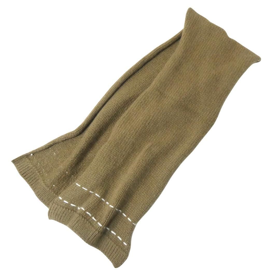 MIU ミュウミュウ モヘヤミックス ステッチ ニット マフラー ストール 茶 ブラウン