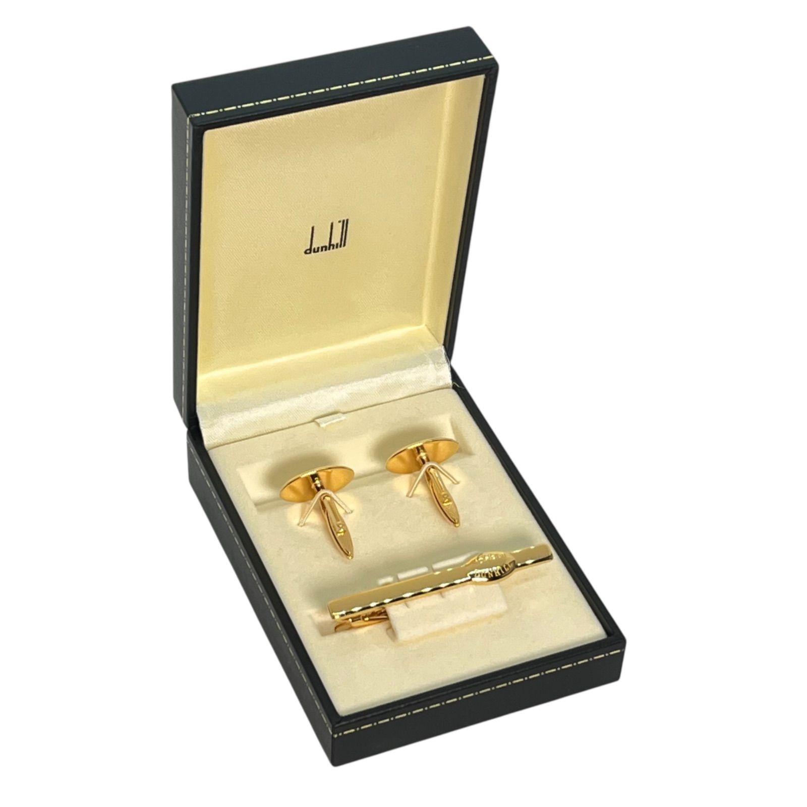 管2512-334】Dunhill ダンヒル タイピン カフス ネクタイピン ゴールド