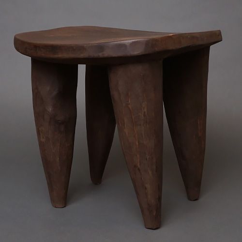 アフリカ コートジボワール セヌフォスツール No.13 セヌフォ族 椅子 民具 アフリカンアート プリミティブアート アフリカ雑貨 一刀彫 彫刻 花台