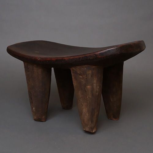 アフリカ コートジボワール セヌフォスツール No.14 セヌフォ族 椅子 民具 アフリカンアート プリミティブアート アフリカ雑貨 一刀彫 彫刻 花台